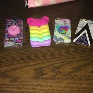 4 iPhone 5 cases.                  Also for iPod 6